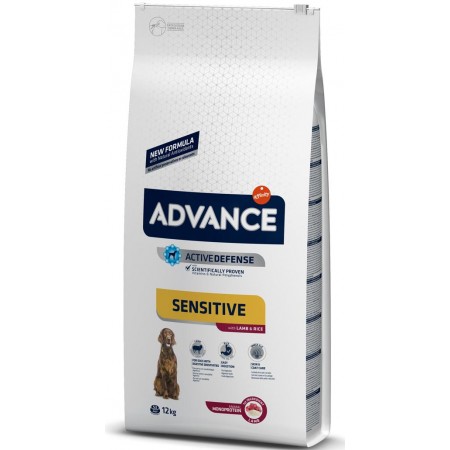 Advance Dog Sensitive Lamb and Rice ЯГНЕНОК корм для собак средних и крупных пород 12 кг (923537)